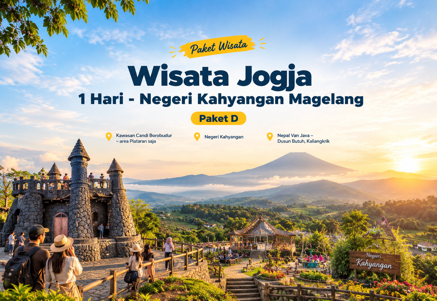 Magelang Mountain Escape Travel Poster